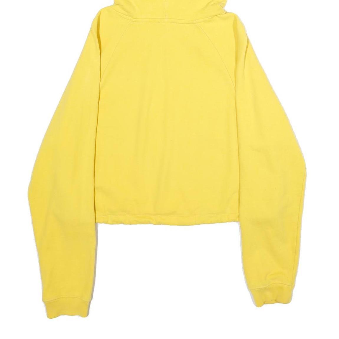 LEVI'S Womens Yellow Hoodie S Cotton Blend Drawstring Casual Sweatshirt