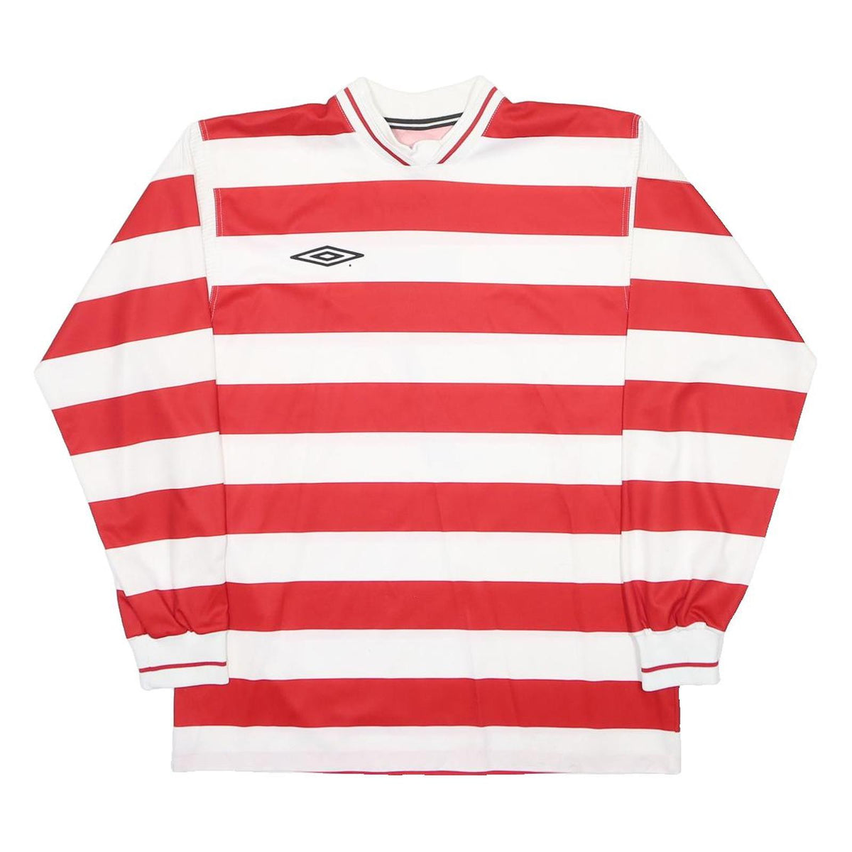 UNDER ARMOUR Mens Red & White Striped Long Sleeve Crew Neck T-Shirt L