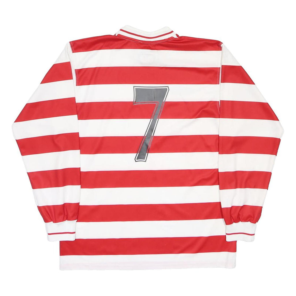 UNDER ARMOUR Mens Red & White Striped Long Sleeve Crew Neck T-Shirt L