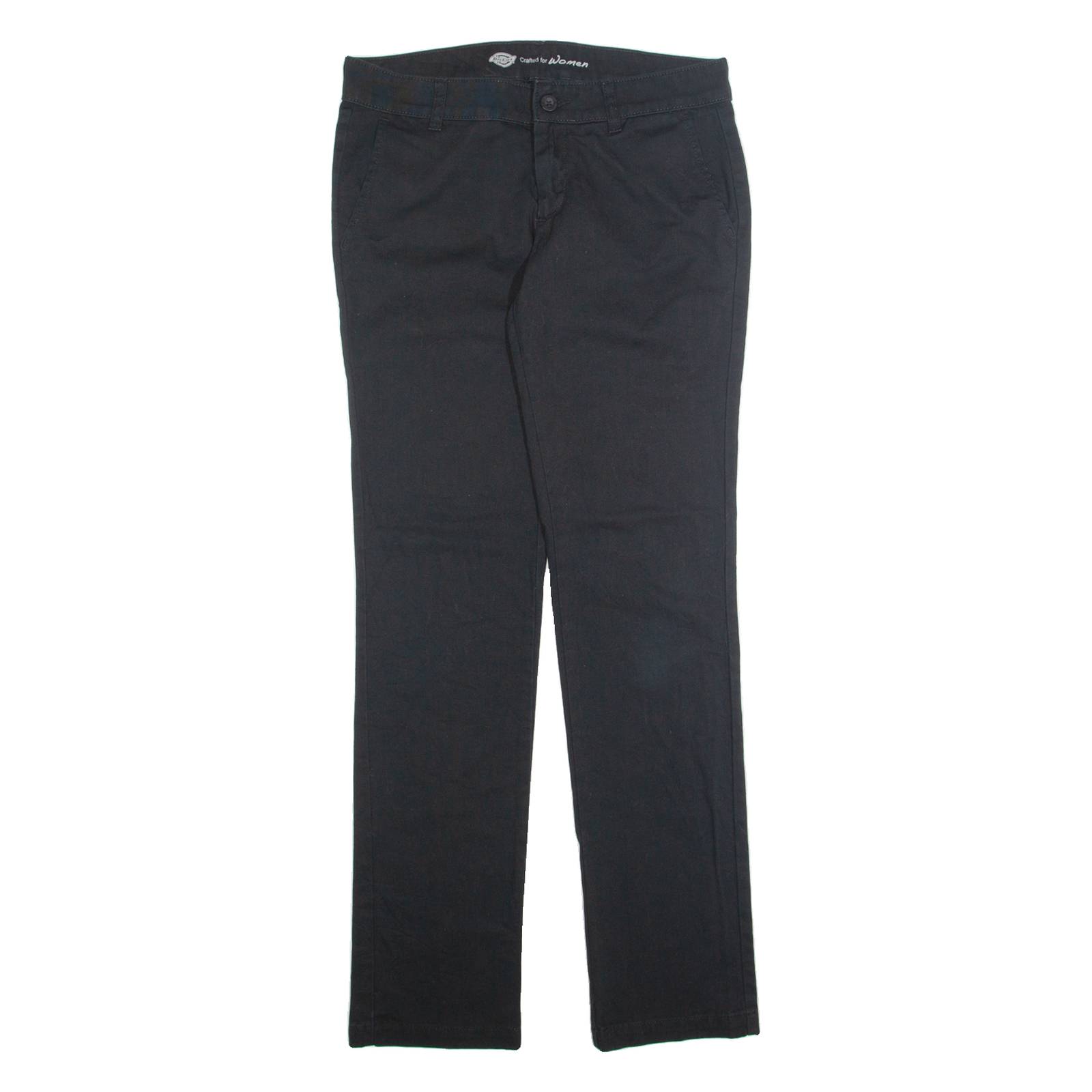 DICKIES Chino Womens Trousers Black Regular Tapered W32 L32