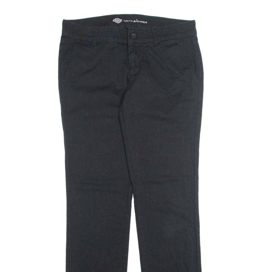 DICKIES Chino Womens Trousers Black Regular Tapered W32 L32