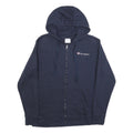 CHAMPION Mens Blue Full Zip Hoodie M Cotton Blend Sweatshirt