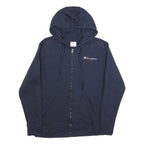 CHAMPION Mens Blue Full Zip Hoodie M Cotton Blend Sweatshirt