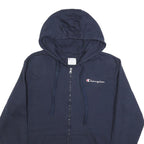 CHAMPION Mens Blue Full Zip Hoodie M Cotton Blend Sweatshirt