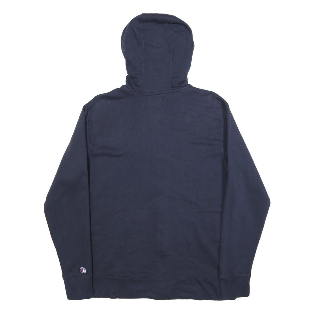 CHAMPION Mens Blue Full Zip Hoodie M Cotton Blend Sweatshirt