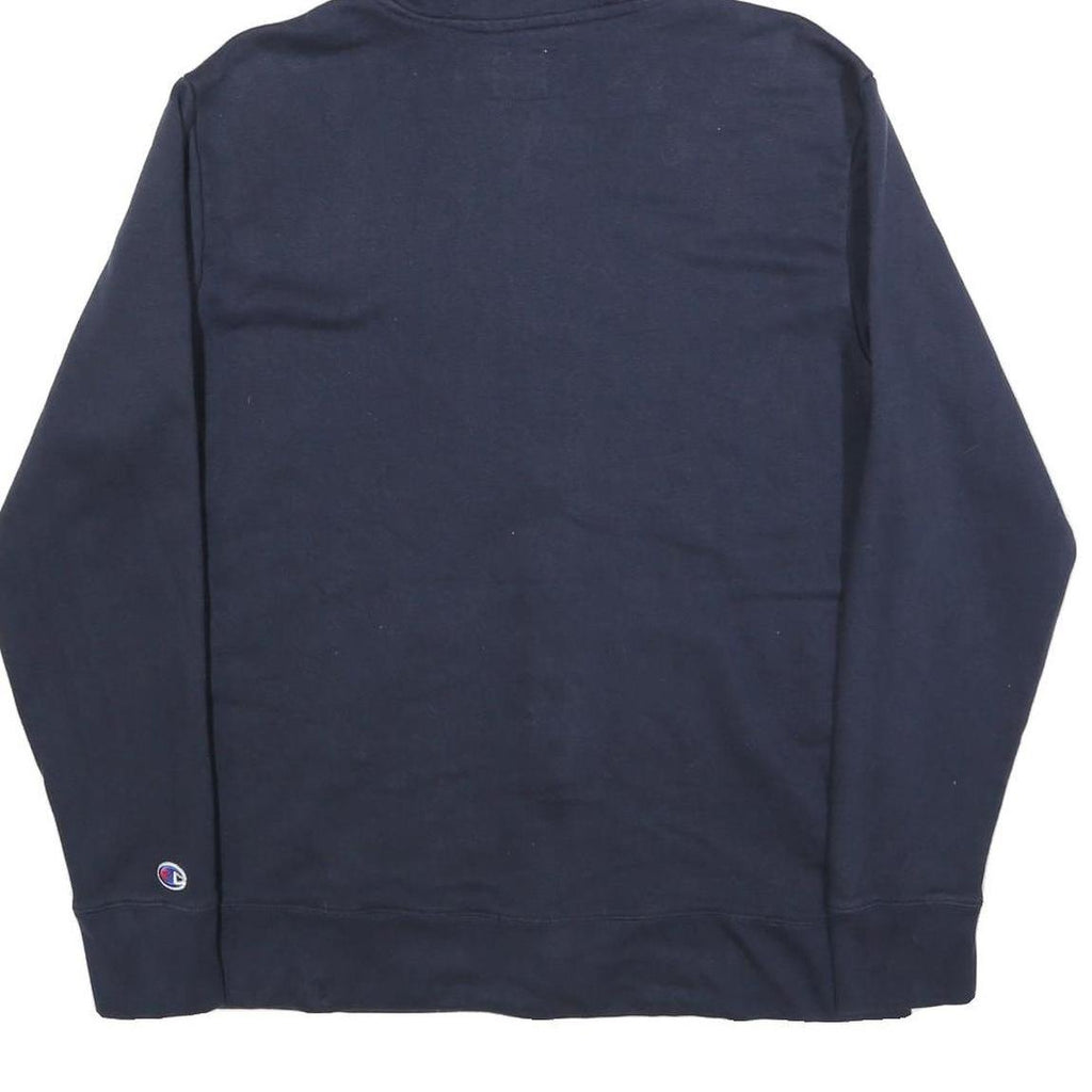 CHAMPION Mens Blue Full Zip Hoodie M Cotton Blend Sweatshirt