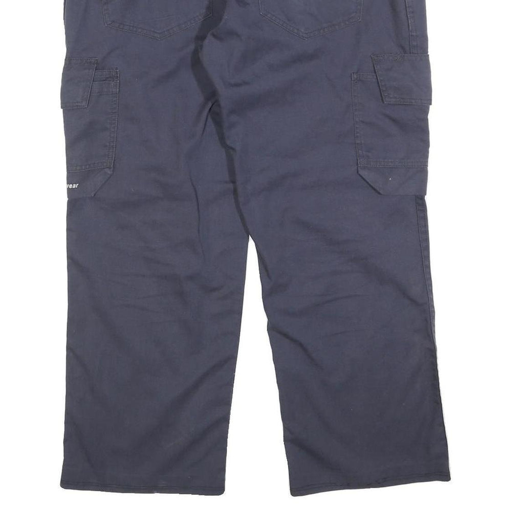 HELLY HANSEN Mens Cotton Blend Navy Regular Fit Cargo Trousers W38 L28 Workwear