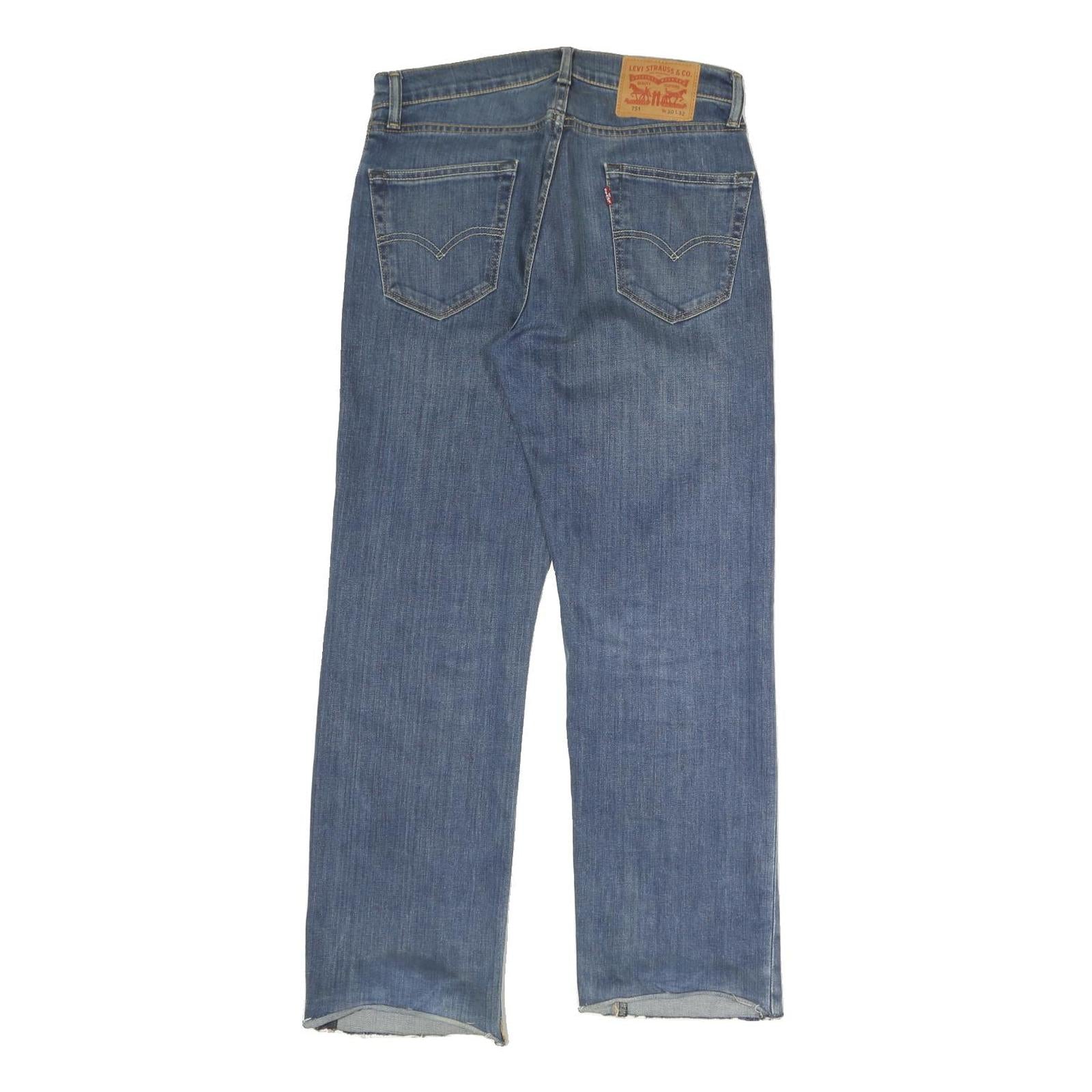 LEVI'S Mens Blue Regular Straight Denim Medium W30 L30 Classic Cotton Blend Zip