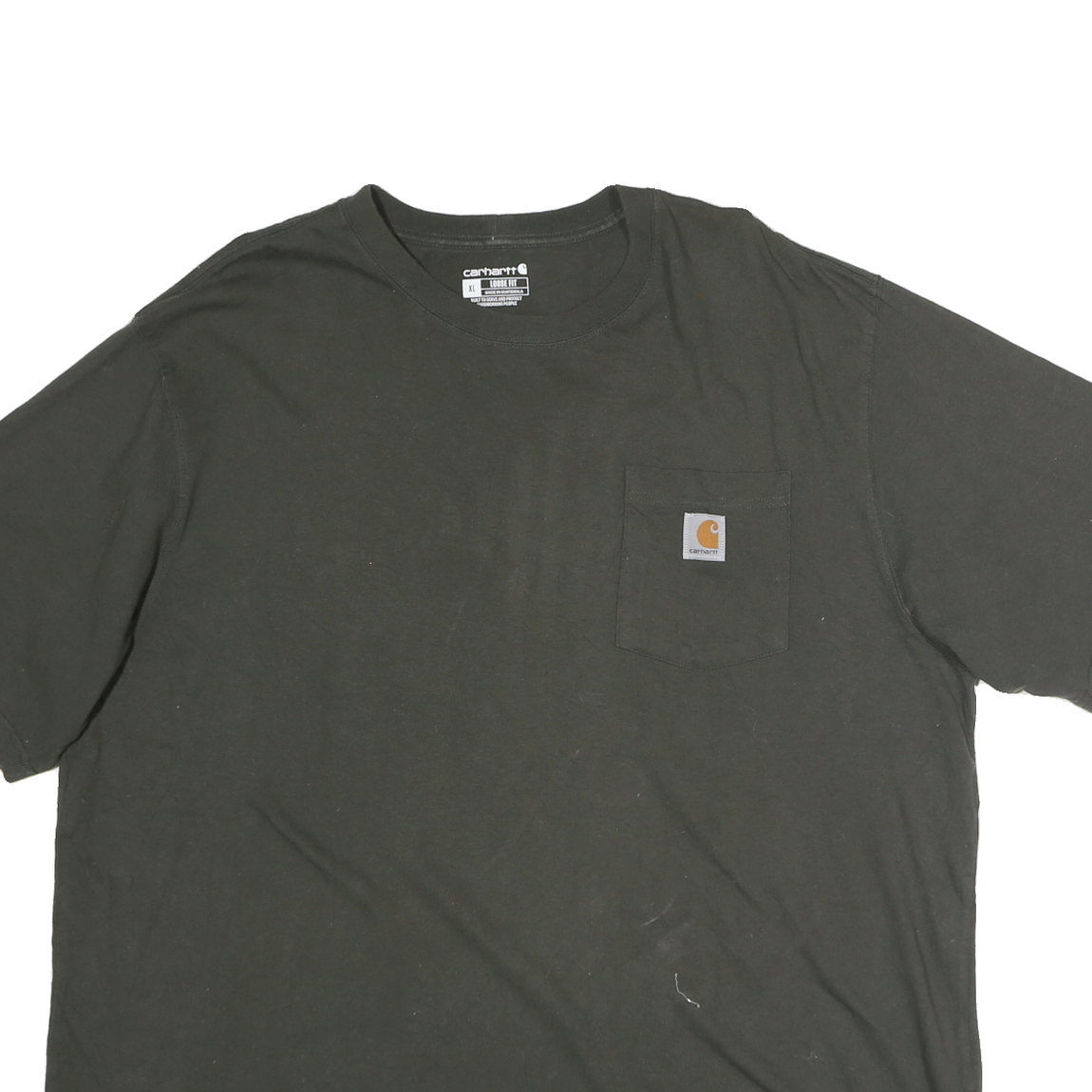 CARHARTT Mens Black & Brown Pocket T-Shirt XL Cotton Short Sleeve Crew Neck