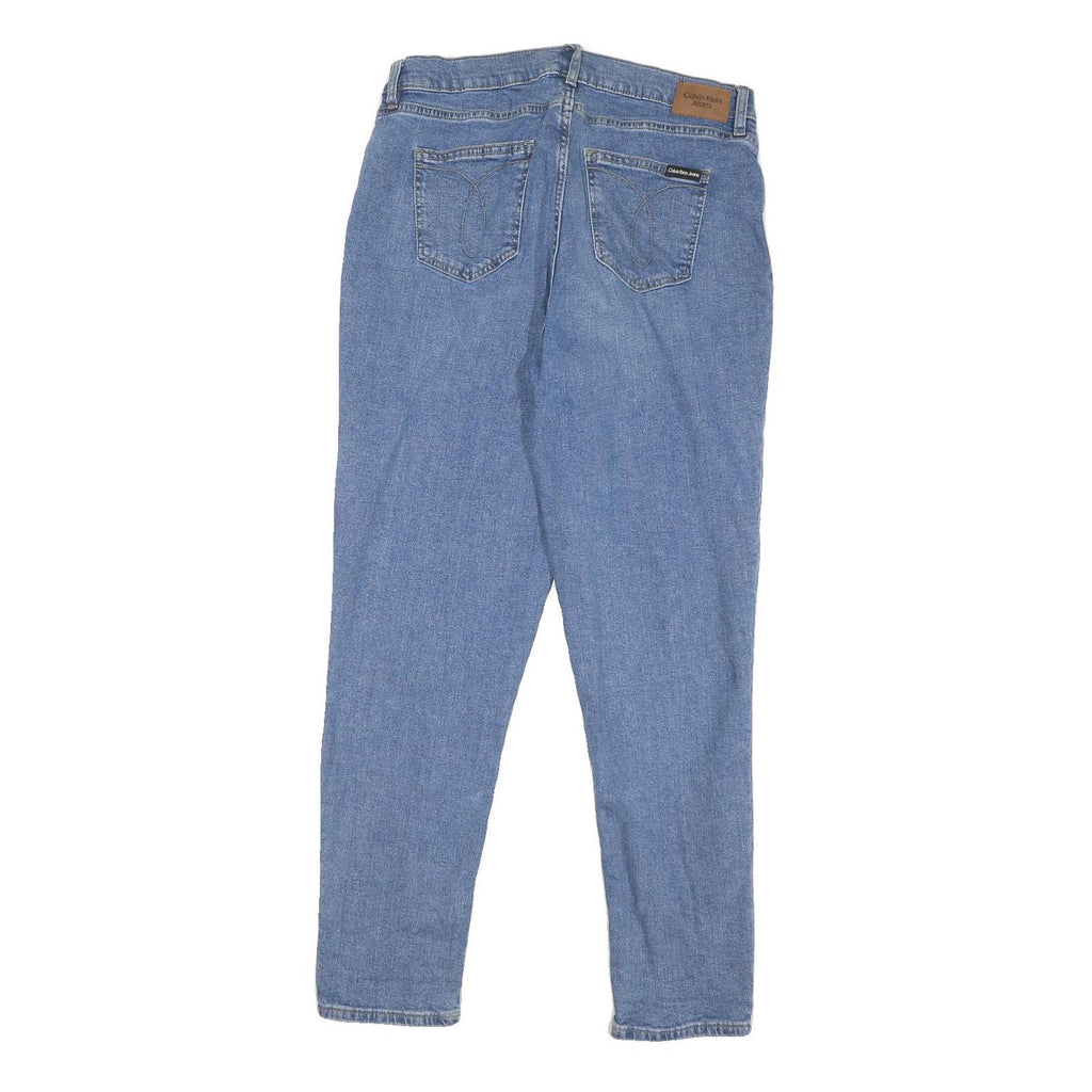 CALVIN KLEIN JEANS Womens Regular Blue Denim Light W32 L28 Zip Closure