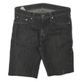 LEVI'S Mens Black Denim Cut-Off Shorts L W32 513 Style Casual Cotton Blend