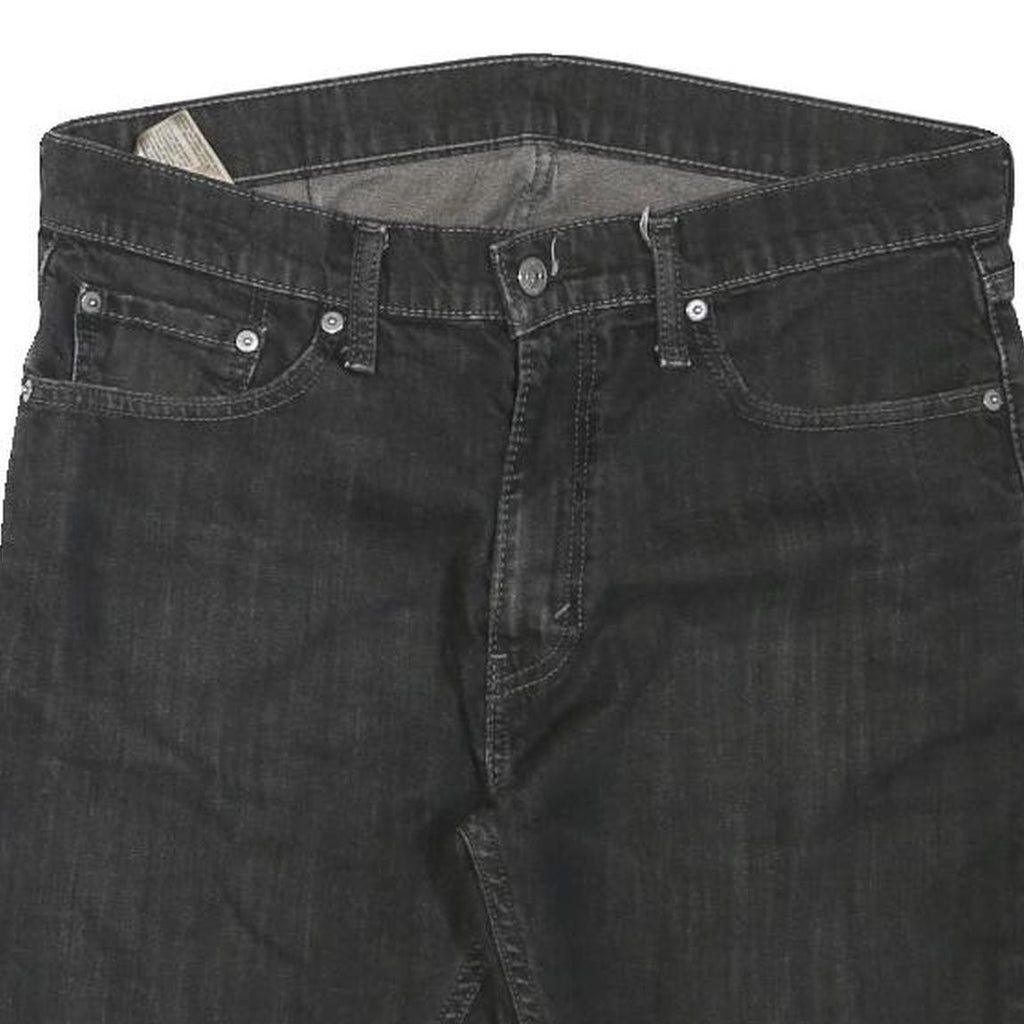 LEVI'S Mens Black Denim Cut-Off Shorts L W32 513 Style Casual Cotton Blend