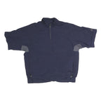 ADIDAS Mens Navy Blue Grey Lightweight Polyester Track Jacket M Zip Plain