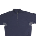 ADIDAS Mens Navy Blue Grey Lightweight Polyester Track Jacket M Zip Plain