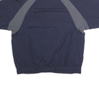 ADIDAS Mens Navy Blue Grey Lightweight Polyester Track Jacket M Zip Plain