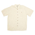 NORTHCREST Mens Hawaiian Shirt Cream Crazy Pattern XL