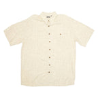 NORTHCREST Mens Hawaiian Shirt Cream Crazy Pattern XL