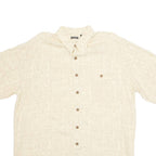 NORTHCREST Mens Hawaiian Shirt Cream Crazy Pattern XL