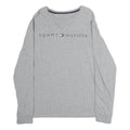 TOMMY HILFIGER Mens Grey Long Sleeve Crew Neck Logo Print T-Shirt M
