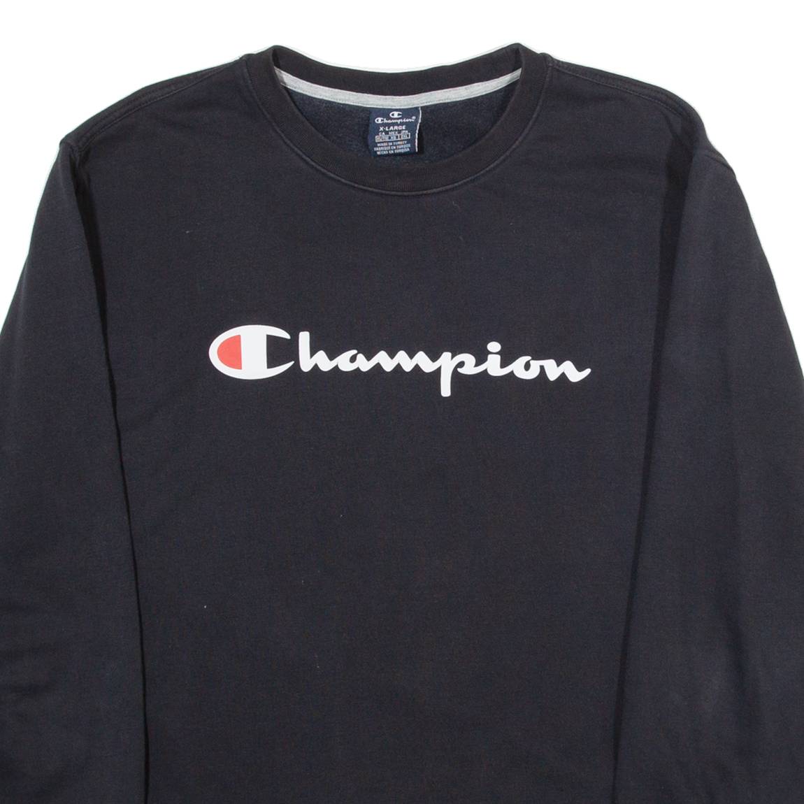 CHAMPION Womens Sweatshirt Black XL