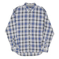 TOMMY HILFIGER Mens Blue & Grey Check Shirt XL Long Sleeve Button Down Cotton