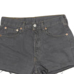 LEVIS Womens Shorts Grey Casual Denim Cut-Off S W28 Raw Hem