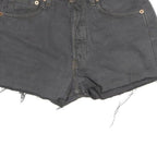 LEVIS Womens Shorts Grey Casual Denim Cut-Off S W28 Raw Hem