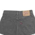 LEVIS Womens Shorts Grey Casual Denim Cut-Off S W28 Raw Hem