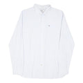 TOMMY HILFIGER Mens White Casual Shirt M Cotton Blend Button Down Collar Long