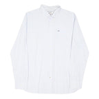 TOMMY HILFIGER Mens White Casual Shirt M Cotton Blend Button Down Collar Long