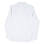TOMMY HILFIGER Mens White Casual Shirt M Cotton Blend Button Down Collar Long