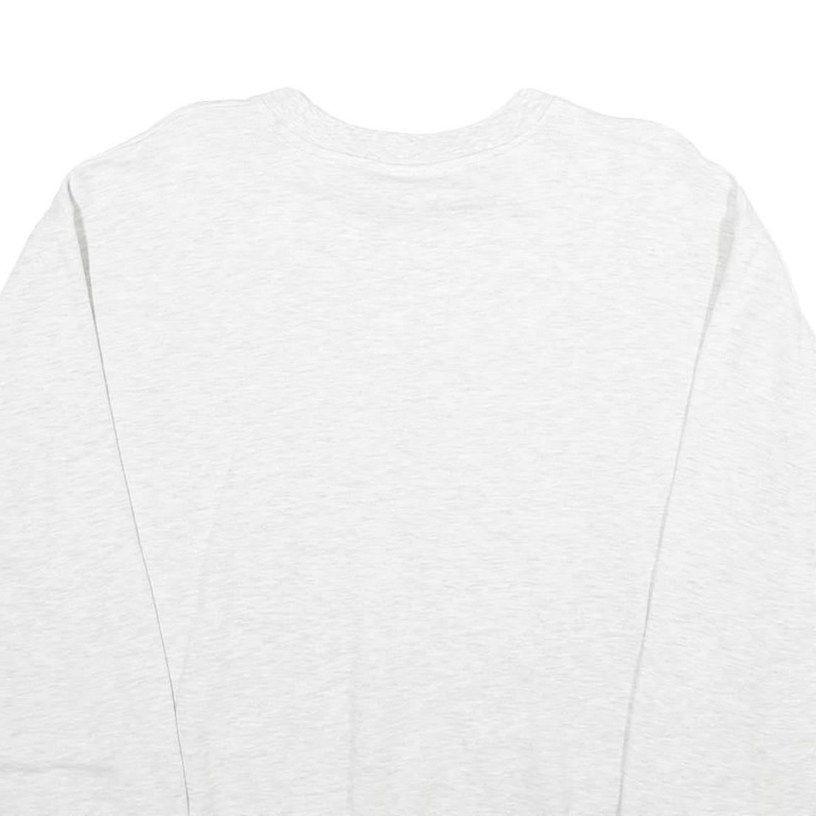 PUMA Mens White Crew Neck L Classic Cotton Sweatshirt Logo Pullover