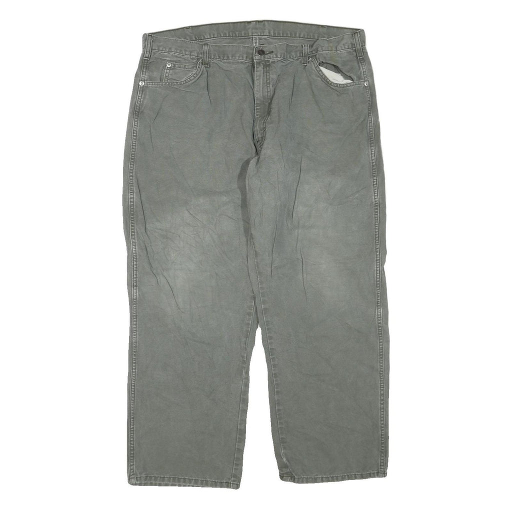 DICKIES Mens Grey Regular Fit Straight Cotton Blend Jeans W40 L28 Workwear