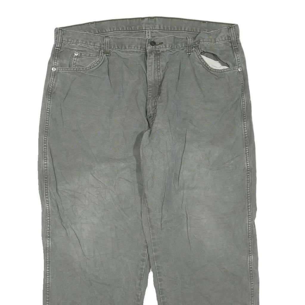 DICKIES Mens Grey Regular Fit Straight Cotton Blend Jeans W40 L28 Workwear