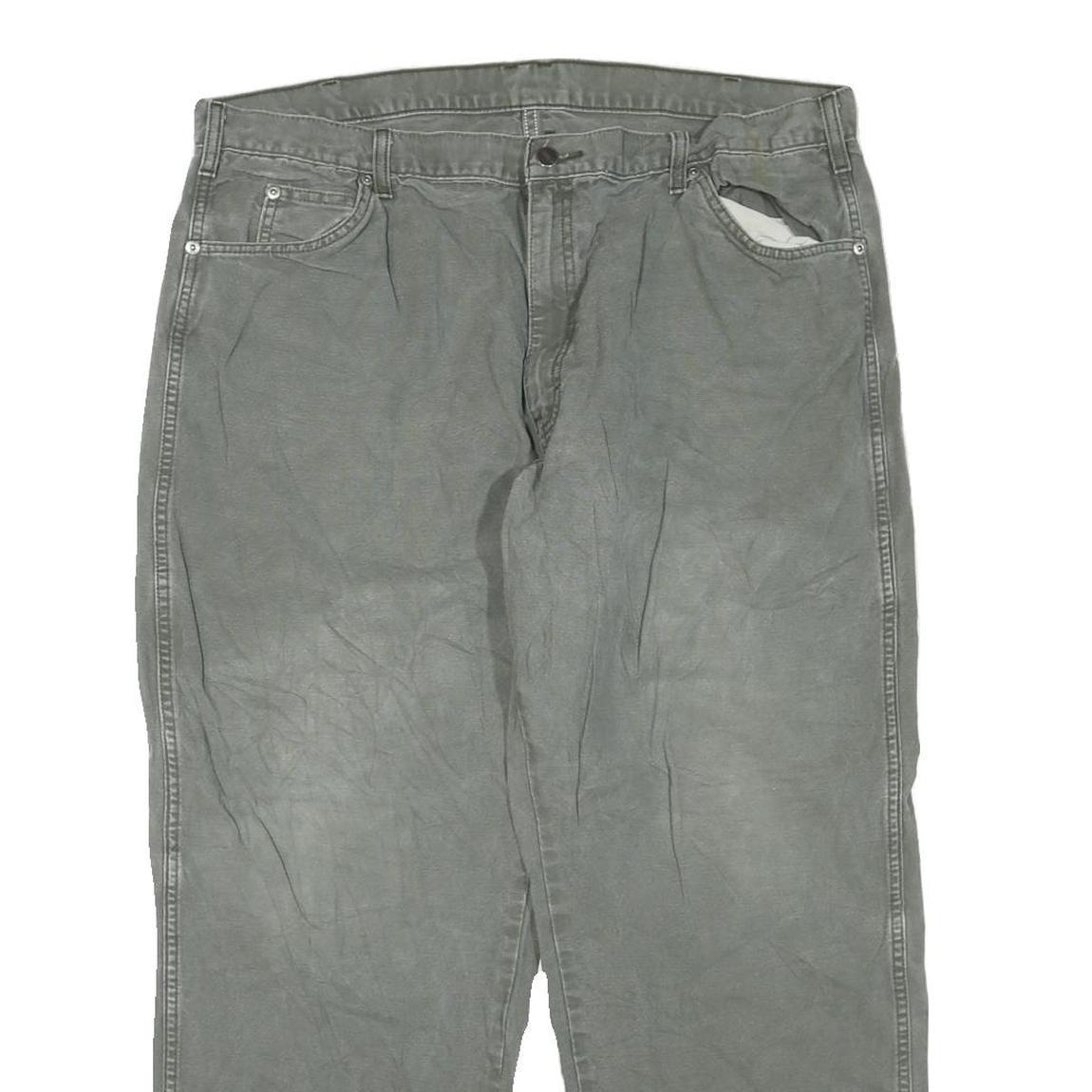 DICKIES Mens Grey Regular Fit Straight Cotton Blend Jeans W40 L28 Workwear