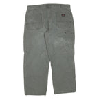 DICKIES Mens Grey Regular Fit Straight Cotton Blend Jeans W40 L28 Workwear