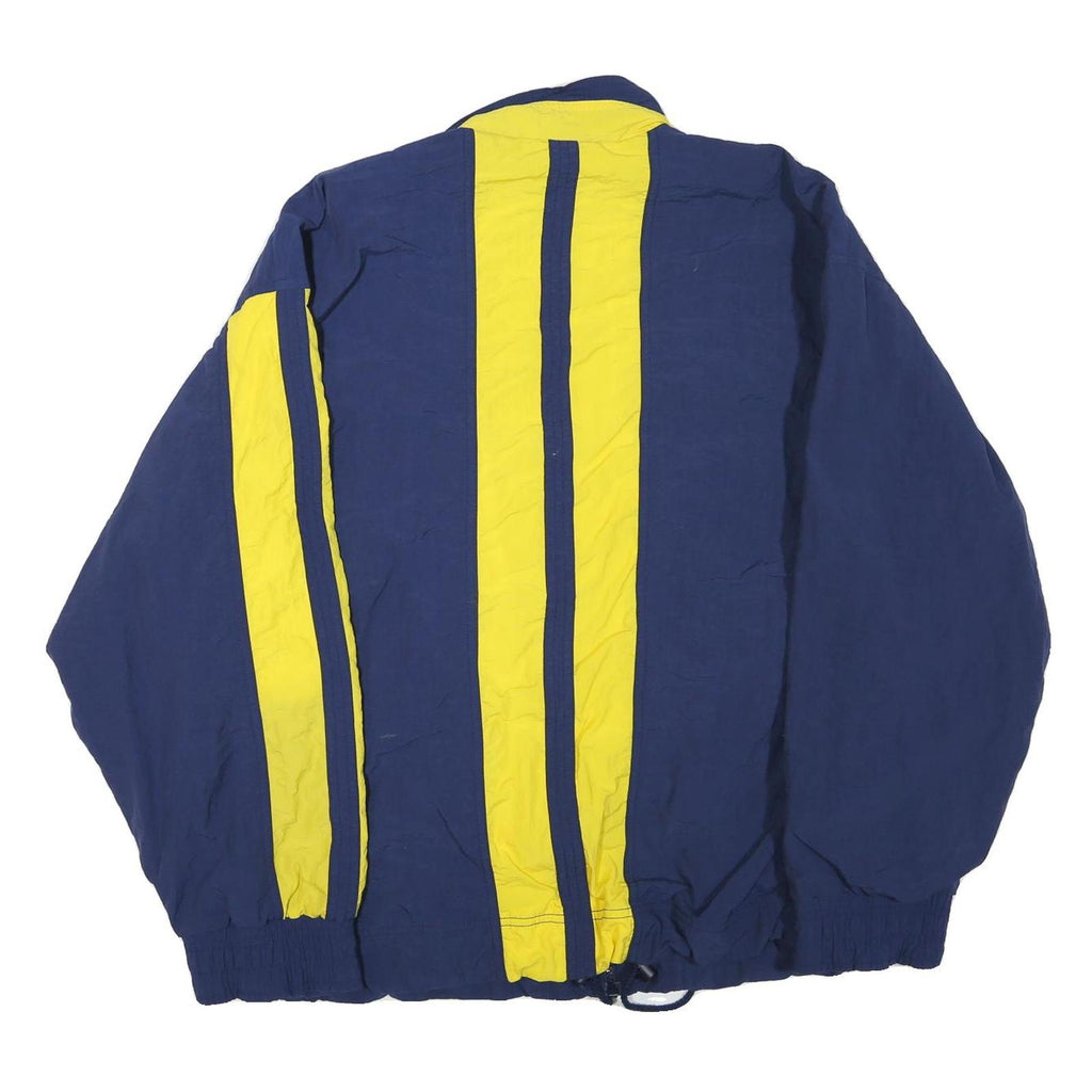 NIKE Mens Blue & Yellow Letterman Sports Zip Jacket M Polyester Blend Athletic