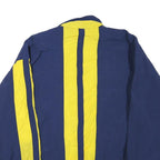 NIKE Mens Blue & Yellow Letterman Sports Zip Jacket M Polyester Blend Athletic