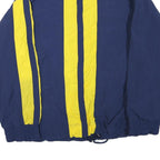 NIKE Mens Blue & Yellow Letterman Sports Zip Jacket M Polyester Blend Athletic