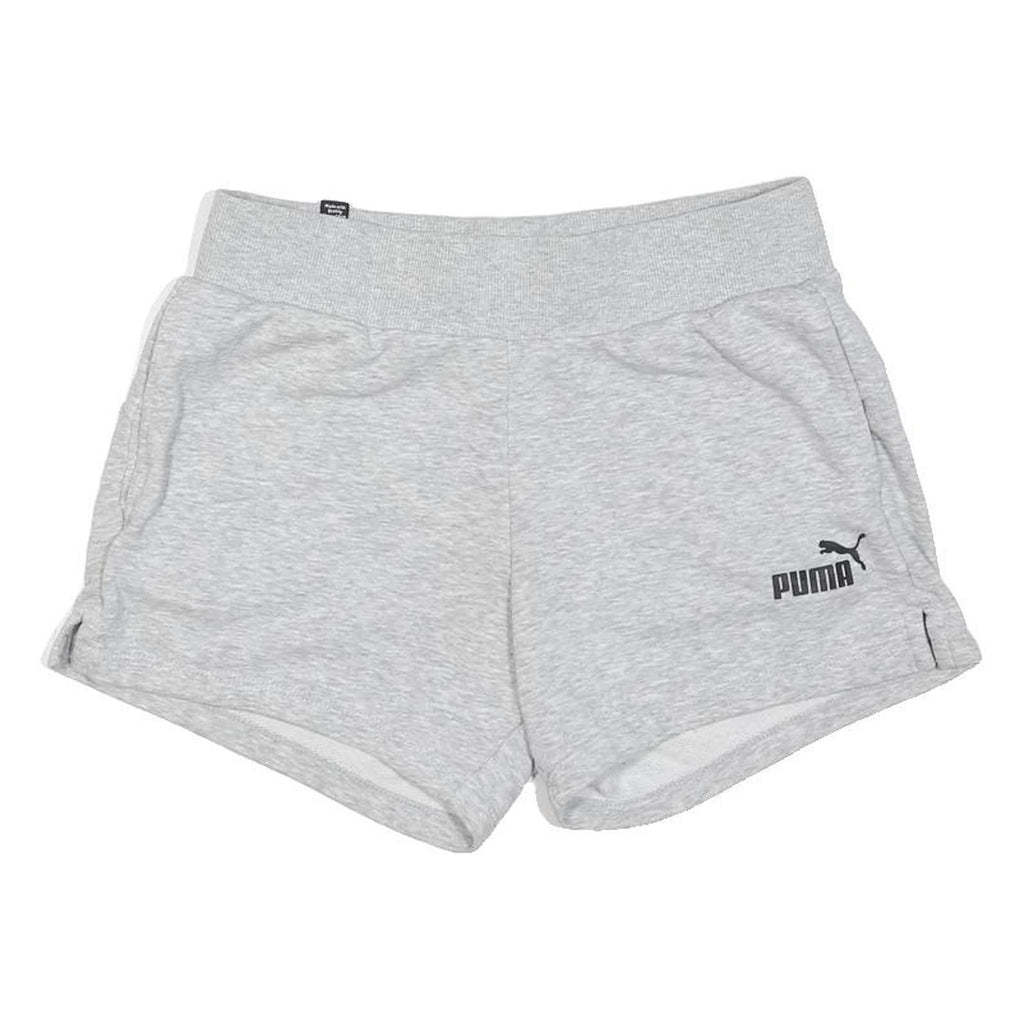 PUMA Womens Shorts Grey Casual S W28 Cotton Blend Comfortable Summer Wear
