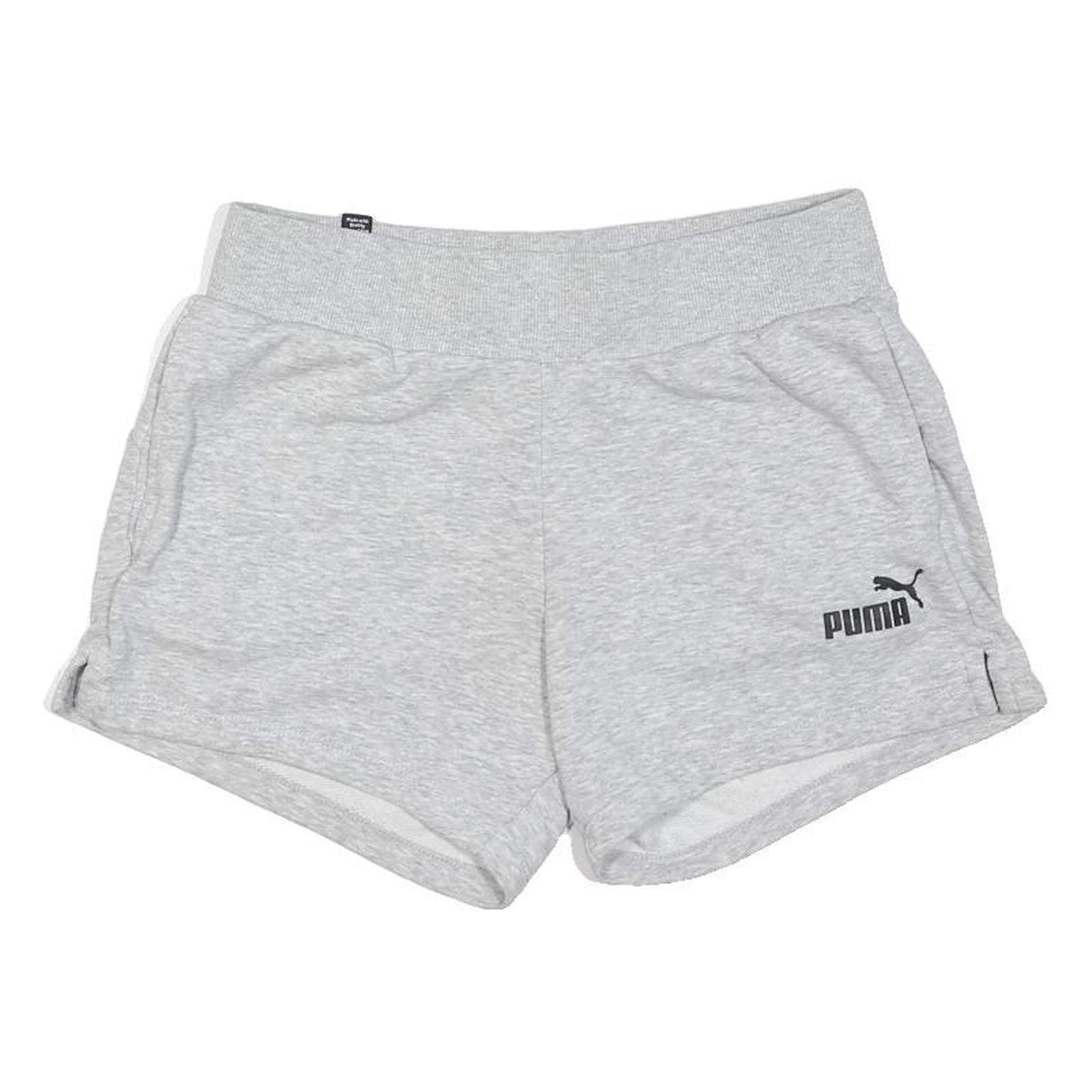 PUMA Womens Shorts Grey Casual S W28 Cotton Blend Comfortable Summer Wear