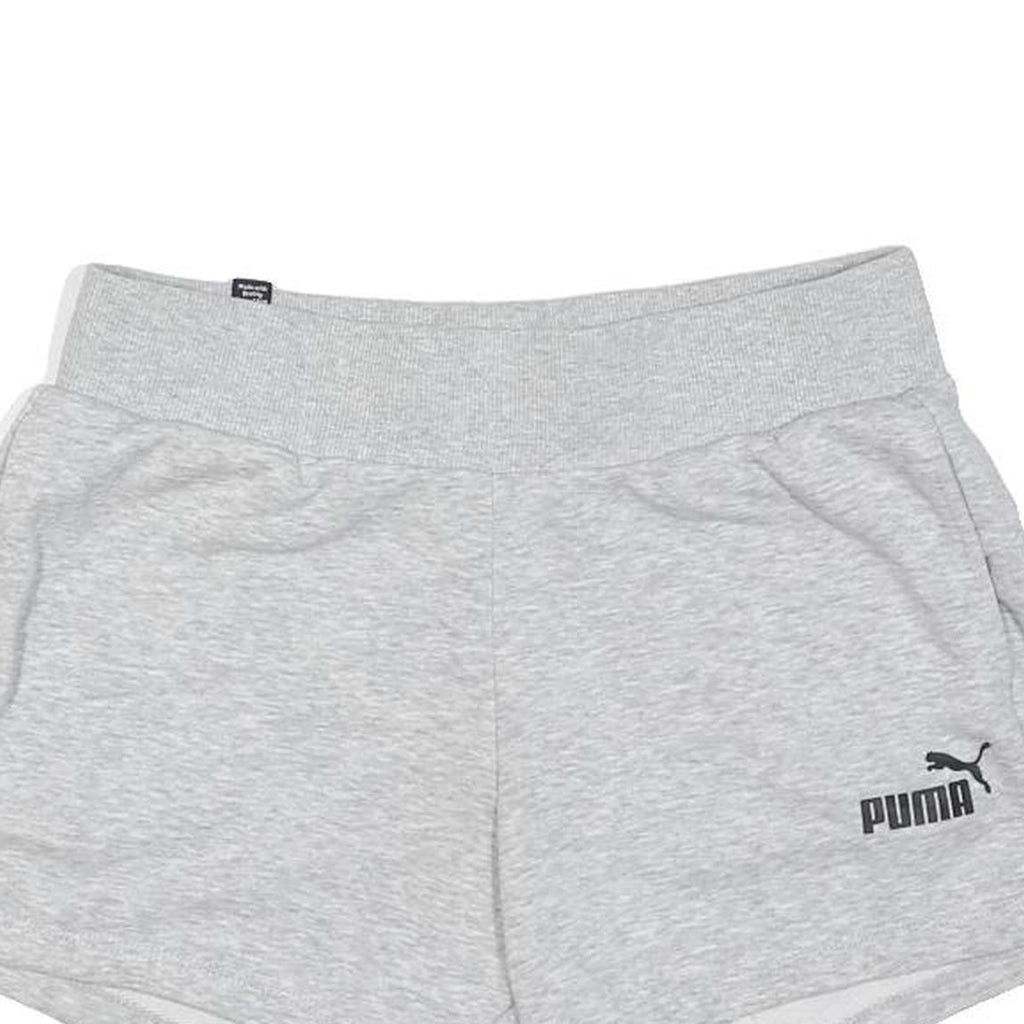 PUMA Womens Shorts Grey Casual S W28 Cotton Blend Comfortable Summer Wear