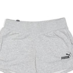 PUMA Womens Shorts Grey Casual S W28 Cotton Blend Comfortable Summer Wear