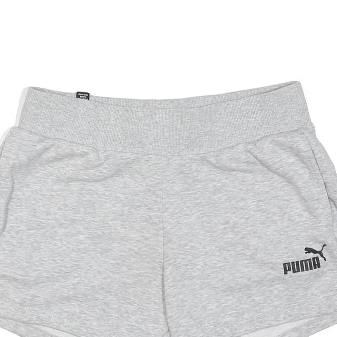 PUMA Womens Shorts Grey Casual S W28 Cotton Blend Comfortable Summer Wear