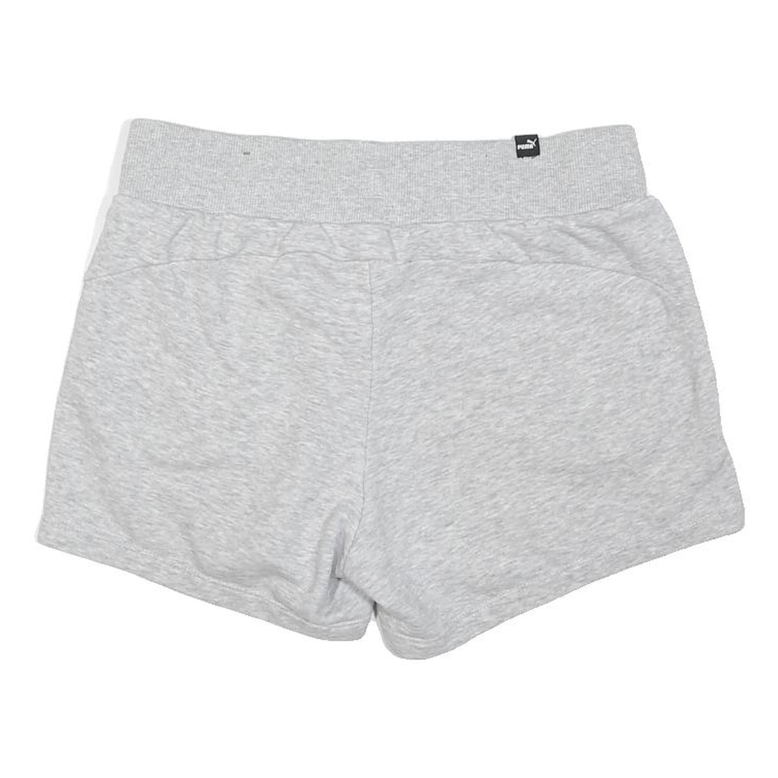 PUMA Womens Shorts Grey Casual S W28 Cotton Blend Comfortable Summer Wear