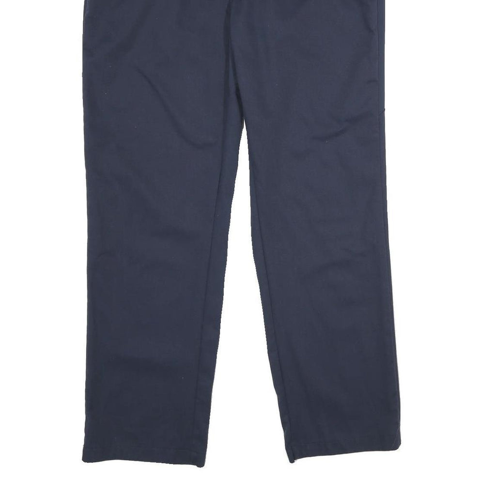 RED KAP Mens Polyester Blend Navy Regular Fit Straight Leg Trousers W38 L32