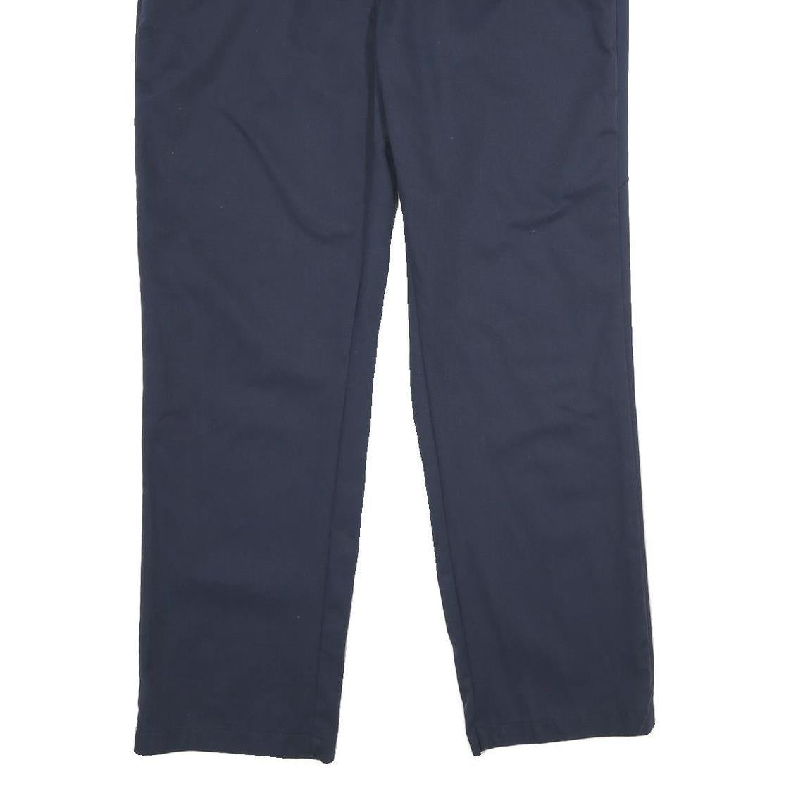 RED KAP Mens Polyester Blend Navy Regular Fit Straight Leg Trousers W38 L32