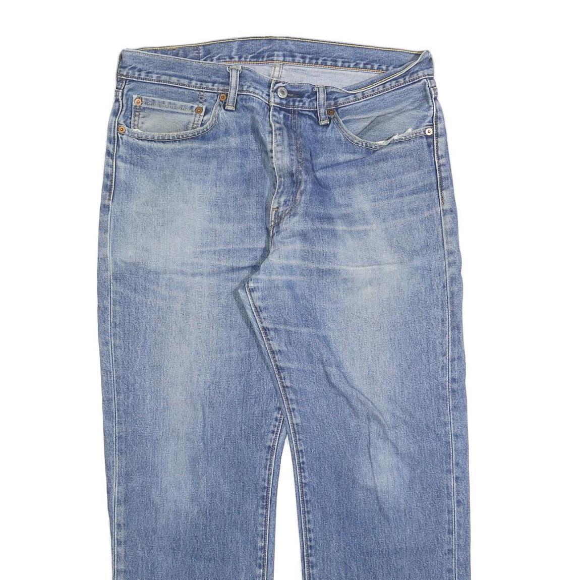 LEVI'S 751 Mens Jeans Blue Regular Straight Denim Medium W36 L30 Classic Zip