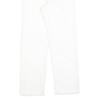 LEVI'S Womens White Regular Straight Denim Raw Hem W23 L23 Cotton Blend Button