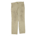 CARHARTT Mens Regular Fit Beige Cotton Blend Jeans W34 L29 Workwear Zip Pocket